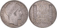 France 20 Francs Coin, Turin, Paris, Silver, KM:879 -