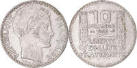 France 10 Francs Coin, Turin, Paris, Silver, KM:878 -