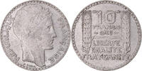 France 10 Francs Coin, Turin, Paris, Silver, KM:878 -