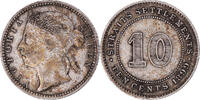 Straits Settlements 10 Cents Coin, Victoria, Silver, KM:11 -