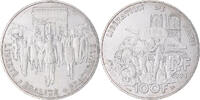 France 100 Francs Libération de Paris, Silver, KM:1045.1 -