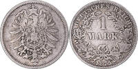 GERMANY - EMPIRE Mark Coin, Wilhelm I, Hambourg, Silver, KM:7 -