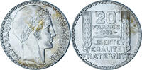 France 20 Francs Coin, Turin, Paris, Silver, KM:879 -