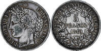 France 5 Francs Coin, Cérès, Paris, Silver, KM:761.1 -