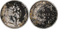 France 5 Francs Coin, Louis-Philippe, Marseille, Silver -