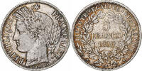 France 5 Francs Coin, Cérès, Paris, Silver, KM:761.1 -