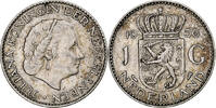 Netherlands Gulden Coin, Juliana, Silver, KM:184 -