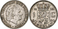 Netherlands Gulden Juliana, Silver, KM:184 -