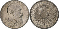 German States 2 Mark Coin, BADEN, Friedrich I, Silver, KM:271 -