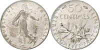 France 50 Centimes Semeuse, Paris, Silver, KM:854 -
