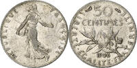 France 50 Centimes Semeuse, Paris, Silver, KM:854,Gadoury 420 -