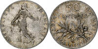 France 50 Centimes Semeuse, Paris, Silver, Gadoury:420 -