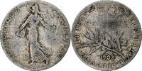France 50 Centimes Coin, Semeuse, Paris, Silver, KM:854 -