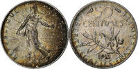 France 50 Centimes Semeuse, Paris, Silver, Gadoury:420 -