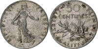 France 50 Centimes Coin, Semeuse, Paris, Silver, KM:854 -