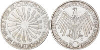 GERMANY - FEDERAL REPUBLIC 10 Mark Coin, Karlsruhe, BE, Silver -