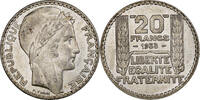 France 20 Francs Turin, Paris, Rameaux longs, Silver -