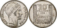 France 20 Francs Coin, Turin, Paris, Silver, KM:879 -