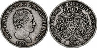 ITALIAN STATES 5 Lire Coin, SARDINIA, Carlo Felice, Torino -