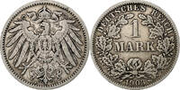 GERMANY - EMPIRE Mark Coin, Wilhelm II, Berlin, Silver, KM:14 -