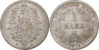 GERMANY - EMPIRE Mark Wilhelm I, Stuttgart, Silver, KM:7 -
