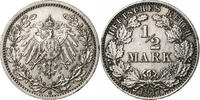 GERMANY - EMPIRE 1/2 Mark Berlin, Silver, KM:17 -