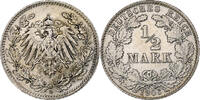 GERMANY - EMPIRE 1/2 Mark Coin, Munich, Silver, KM:17 -