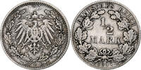 GERMANY - EMPIRE 1/2 Mark Munich, Silver, KM:17 -