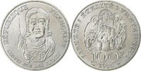 France 100 Francs Coin, Clovis, FDC, Silver, KM:1180 -