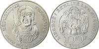 France 100 Francs Coin, Clovis, FDC, Silver, KM:1180 -
