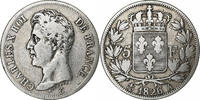 France 5 Francs Coin, Charles X, Paris, Silver, Gadoury:643 -