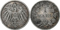 GERMANY - EMPIRE Mark Coin, Wilhelm II, Berlin, Silver, KM:14 -