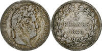 France 5 Francs Coin, Louis-Philippe, Bordeaux, Silver -