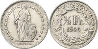 Switzerland 1/2 Franc Coin, Bern, Silver, KM:23 -