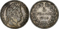 France 5 Francs Coin, Louis-Philippe, Bordeaux, Silver -
