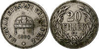 Hungary 20 Fillér Franz Joseph I, Kormoczbanya, Nickel -