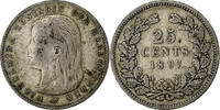 Netherlands 25 Cents Coin, Wilhelmina I, Silver, KM:115 -