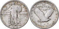 United States Quarter Standing Liberty Quarter, Denver, EF, KM:145 -
