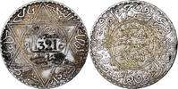 Morocco Rial, 10 Dirhams 'Abd al-Aziz, Paris, Silver -