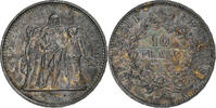 France 10 Francs Coin, Hercule, Paris, Silver, KM:932 -