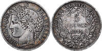 France 5 Francs Coin, Cérès, Strasbourg, Silver, KM:761.2 -
