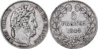 France 5 Francs Coin, Louis-Philippe, Lille, Silver -