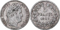 France 5 Francs Coin, Louis-Philippe, Rouen, Silver -