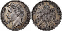 France 5 Francs Napoléon III, Strasbourg, Silver -