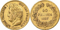 France 40 Francs Coin, Louis-Philippe, Paris, Gold -