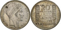 France 20 Francs Turin, Paris, Silver, KM:879, Gadoury:852 -