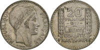 France 20 Francs Turin, Paris, Silver, Gadoury:852, KM:879 -