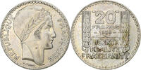 France 20 Francs Turin, Paris, Silver, Gadoury:852, KM:879 -