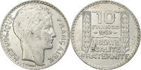 France 10 Francs Turin, Paris, Silver, Gadoury:801, KM:878 -