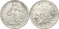 France 50 Centimes Semeuse, Paris, Silver, Gadoury:420 -